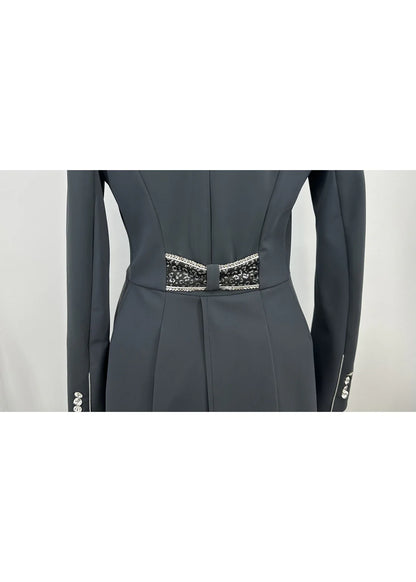 DEMO Lamantia Couture Frack Limited Edition Silver Grey Panther SIZE 38
