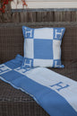 Horses and Lifestyle Pillow H Baby Blue