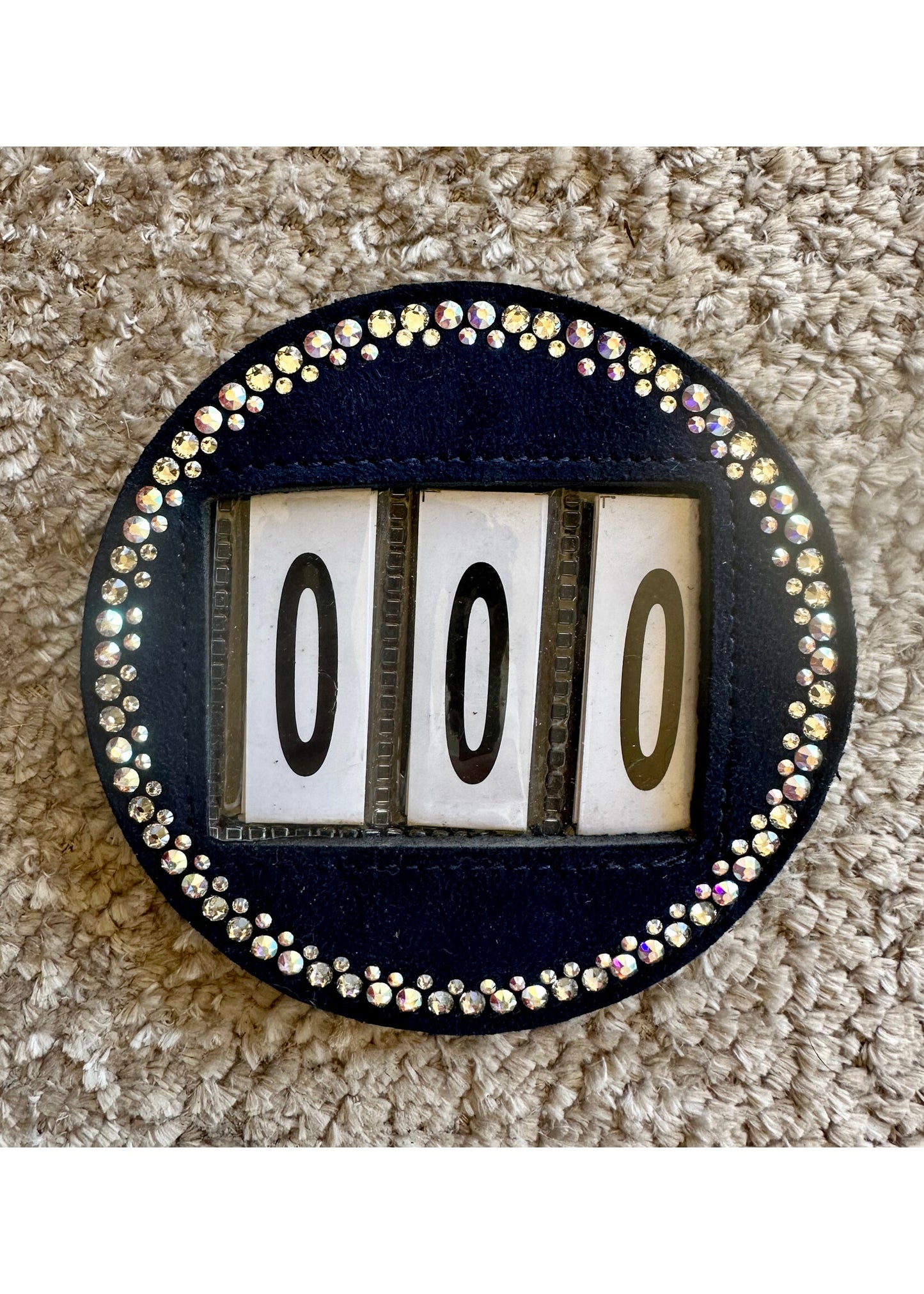 Swarovski Wedstrijd nummer Blauw Suede Crystal AB