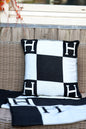 Horses and Lifestyle Pillow H Black
