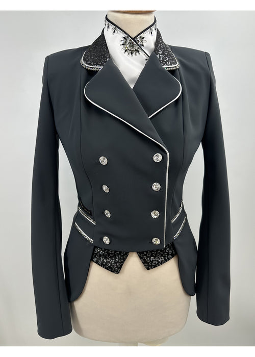 Lamantia Couture Mini Frack Silver Grey Panter