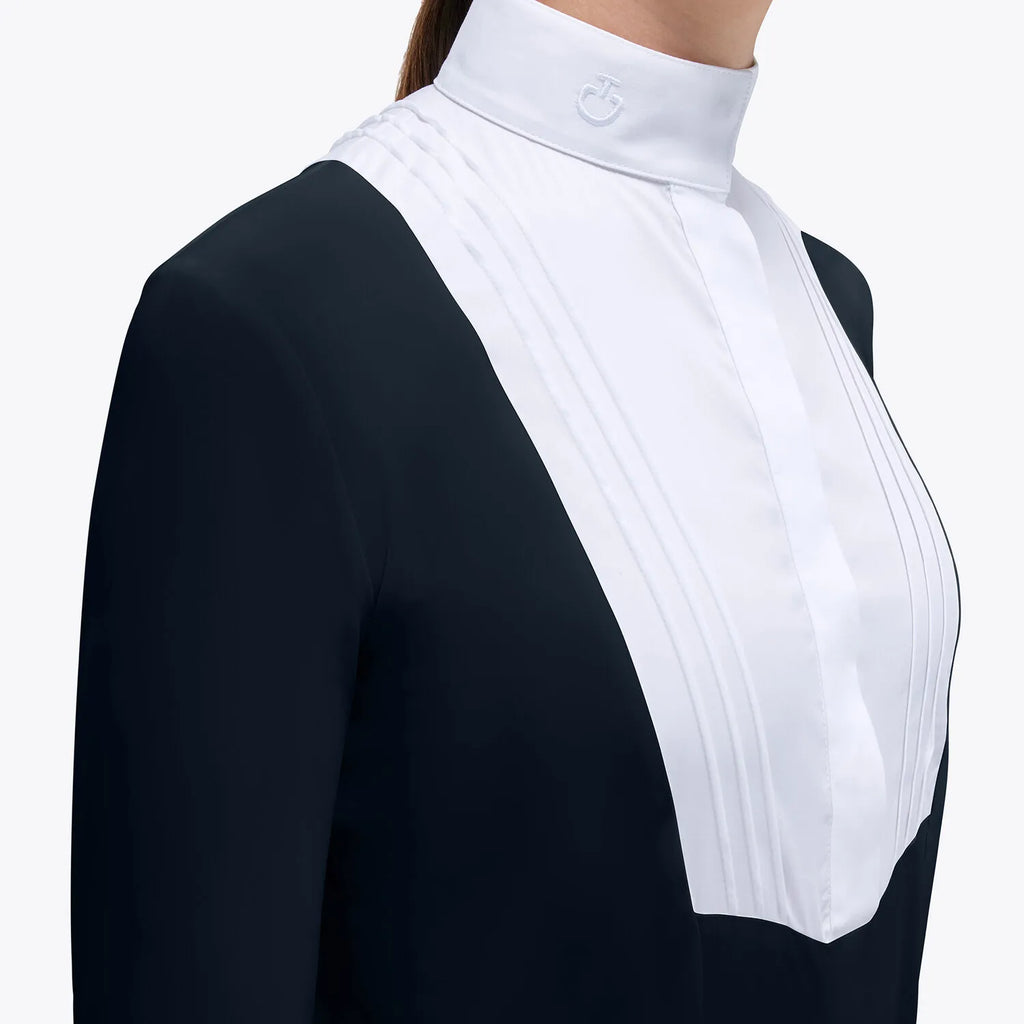 Cavalleria Toscana competition shirt Bib kids blauw