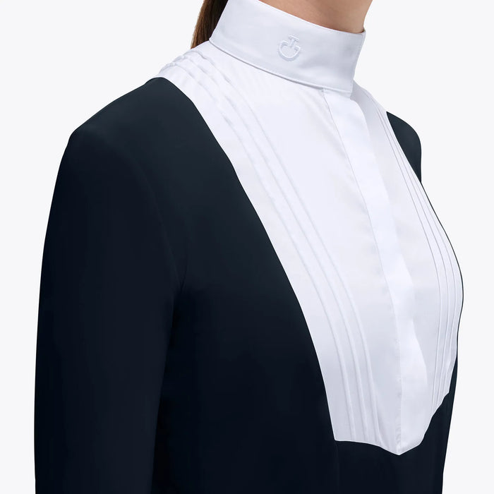 Cavalleria Toscana competition shirt Bib kids blauw