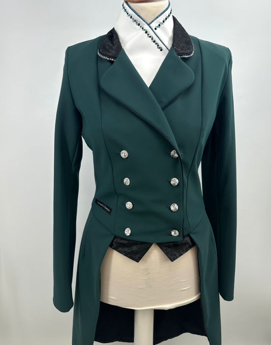 DEMO Lamantia Couture Frack hunter green LE Maat 40