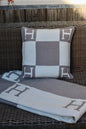 Horses and Lifestyle Pillow H Grey
