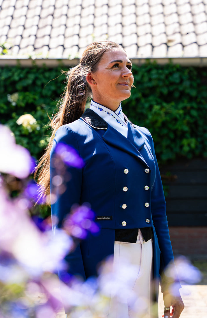 Lamantia Couture Frack New Blue LE black Flower