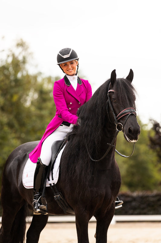 Lamantia Couture tailcoat raspberry diamond