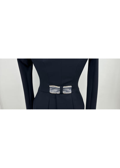 Lamantia Couture Mini Frack LE Suedine Ice blue diamond