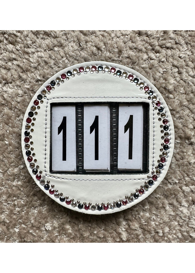 Swarovski Wedstrijd nummer Wit Lak Crystal Saffier Roze