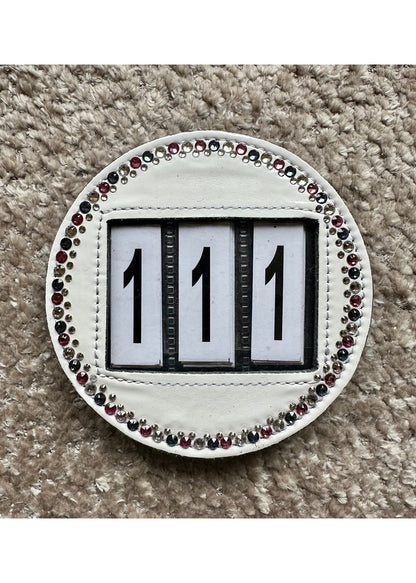 Swarovski Wedstrijd nummer Wit Lak Crystal Saffier Roze