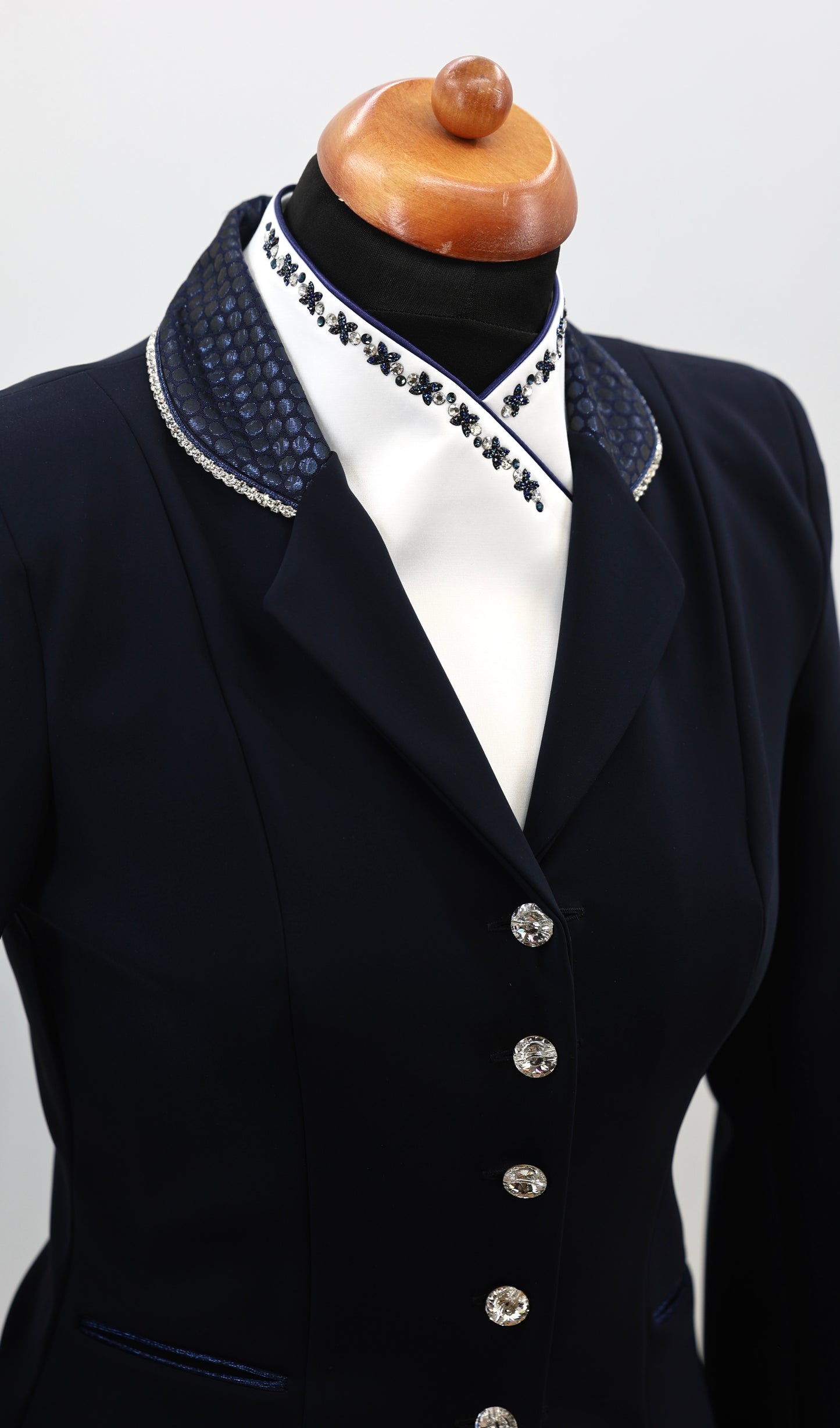 Swarovski Plastron Lamantia Crystal Flower Rocks Blue