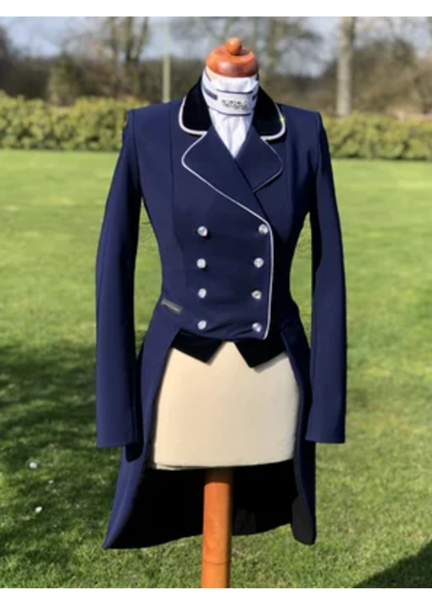 Lamantia couture slipjas licht blauw-wit