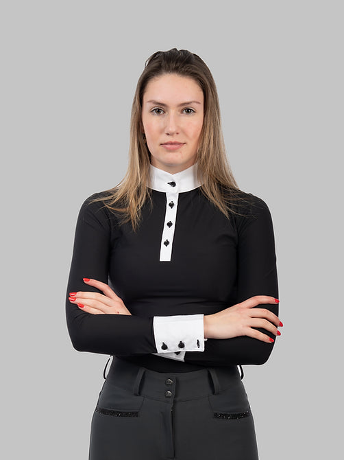 Aviar Technical Longsleeve Show Shirt in Black