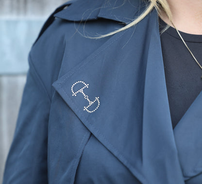 Trenchcoat Navy Swarovski