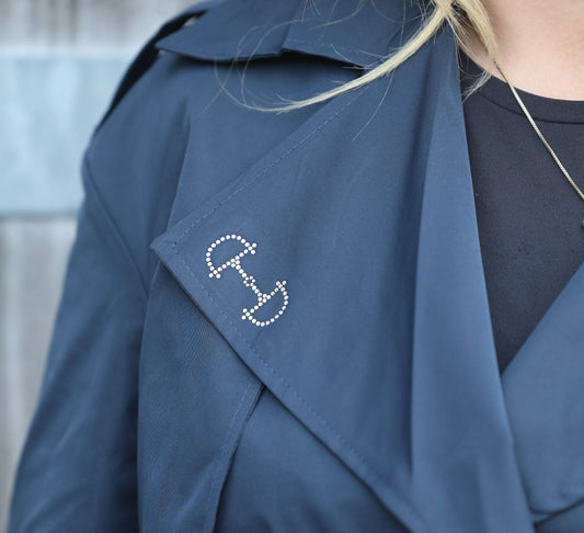 Trenchcoat Navy Swarovski