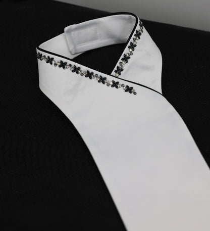 Swarovski Plastron Lamantia Crystal Flower Rocks Black