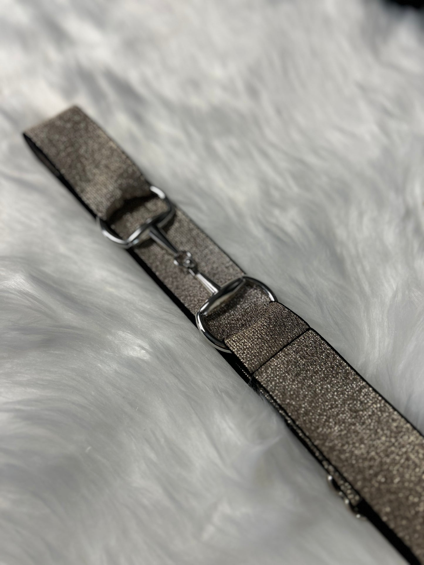 Shiny bit riem - Rose Gold