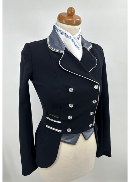 Lamantia Couture Mini Frack LE Suedine Ice blue diamond