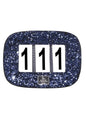 Wedstrijd Nummer houder glitter blauw