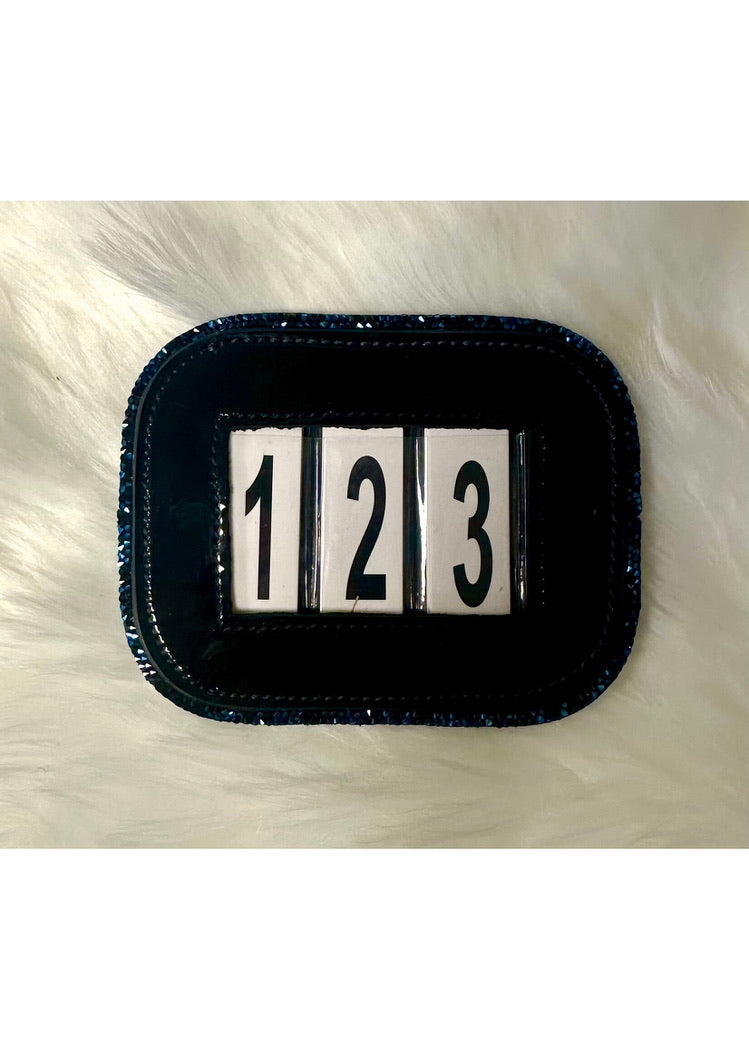 Wedstrijd Nummer Houder Lak Fabric blauw