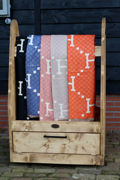 Horses and Lifestyl H Scarf Taupe