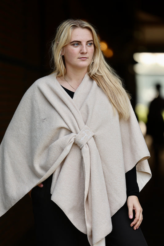 Omslagdoek Fleece Swarovski Creme