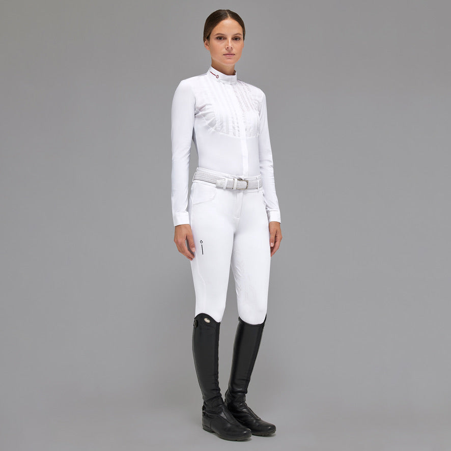 Cavalleria Toscana REVO Pleated Poplin long sleeve Size L ***