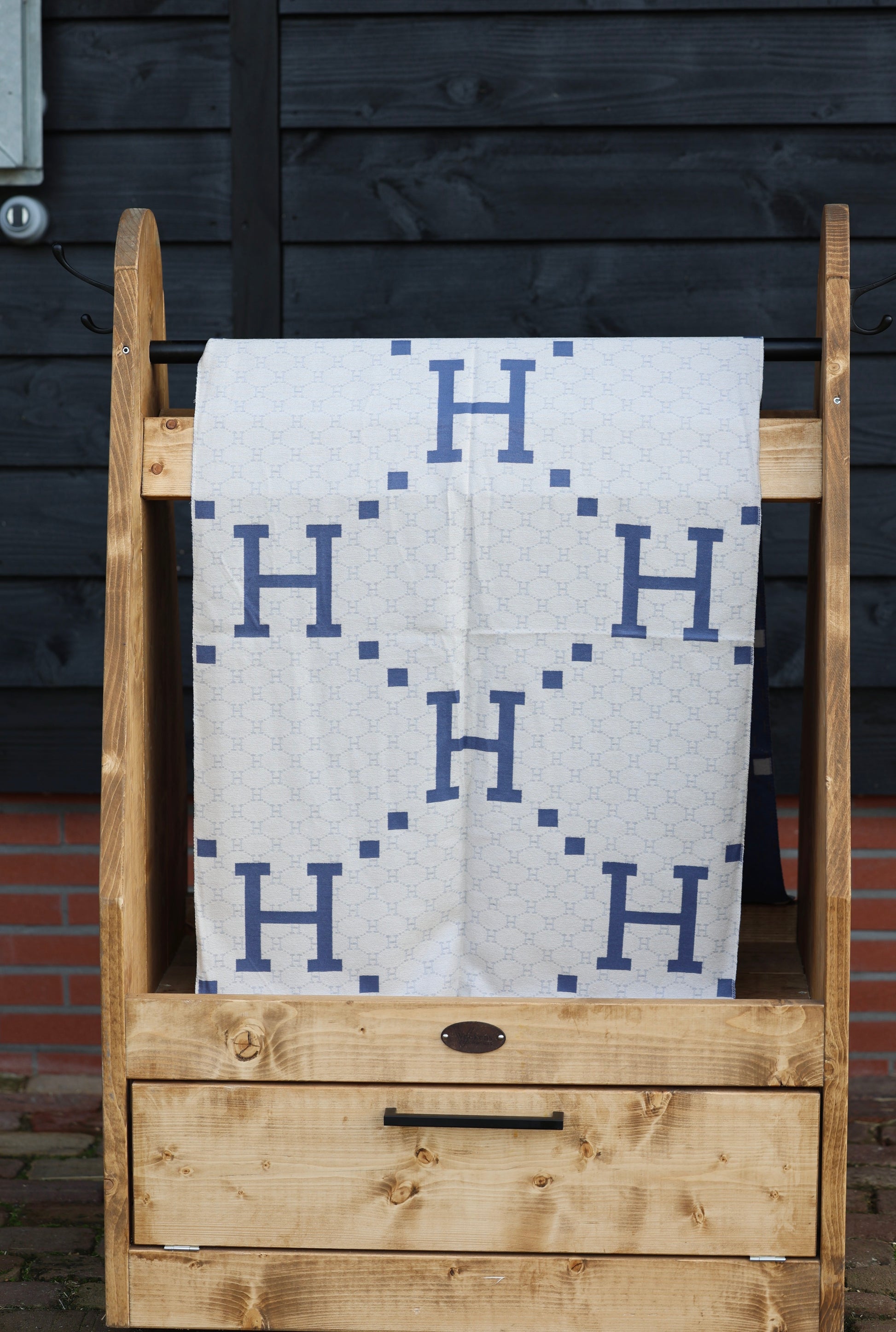 Horses and Lifestyl H Scarf Blue