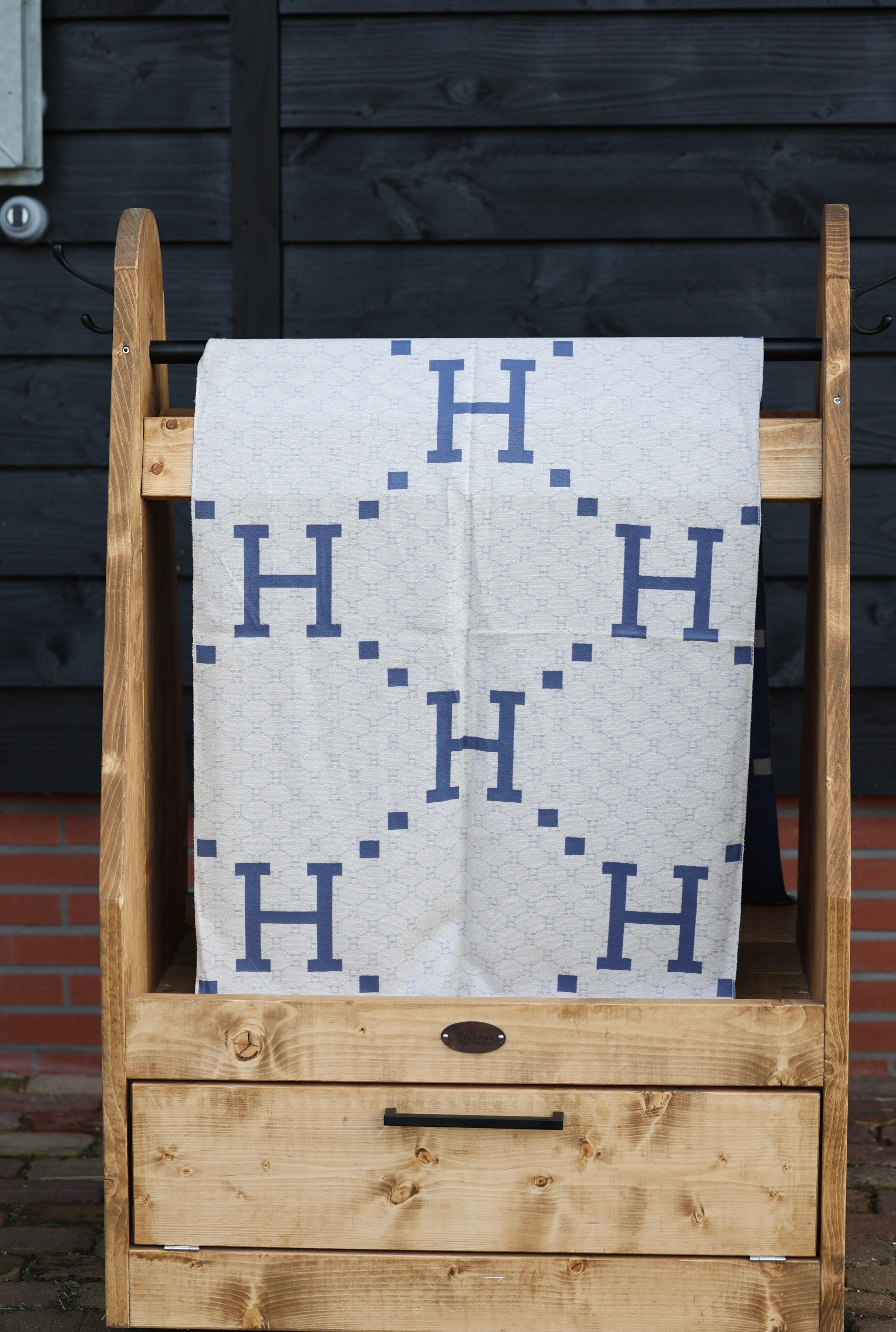 Horses and Lifestyl H Scarf Blue