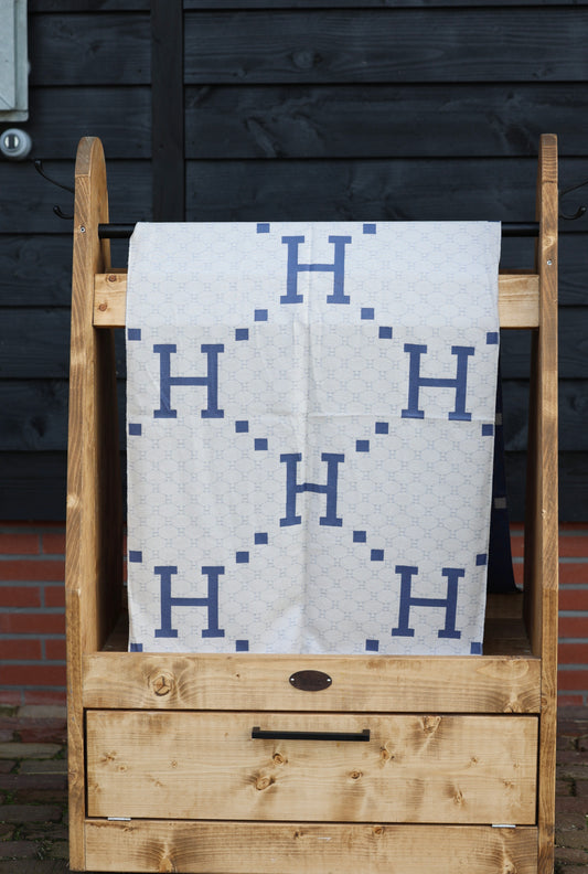 Horses and Lifestyl H Scarf Blue