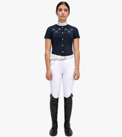 Cavalleria Toscana mini orbit blue kids competition shirt Size 8 ***