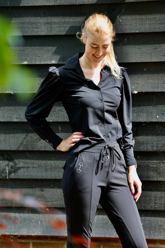 Equestrian Style Broek Swarovski Black