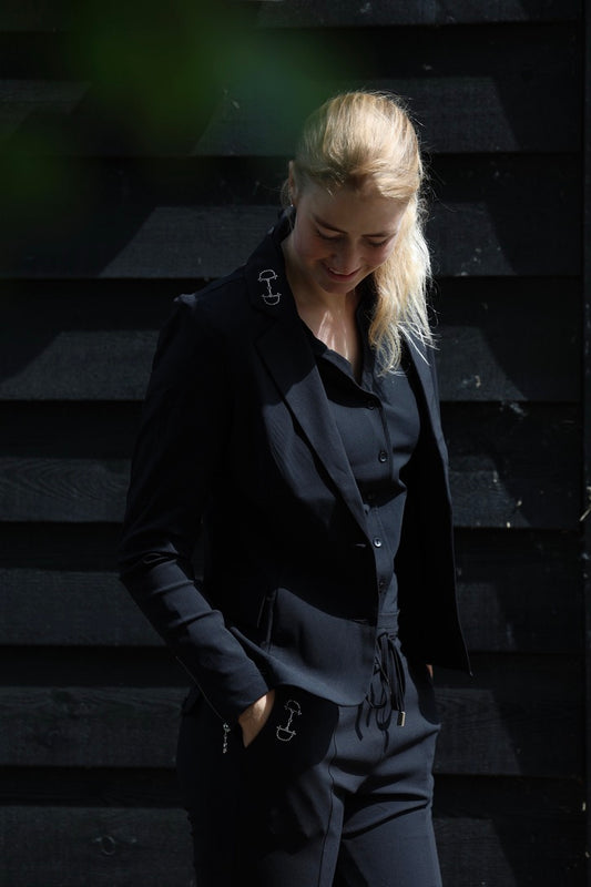 Equestrian Style Broek Swarovski Black