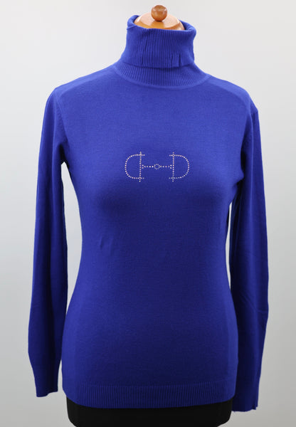 Equestrian style coltrui swarovski one size Royal Blue