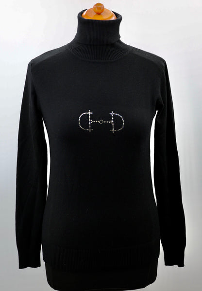 Equestrian style coltrui swarovski one size Black