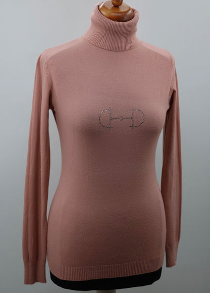 Equestrian style coltrui swarovski one size Old Pink
