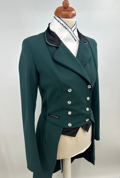 DEMO Lamantia Couture Frack hunter green LE Maat 40