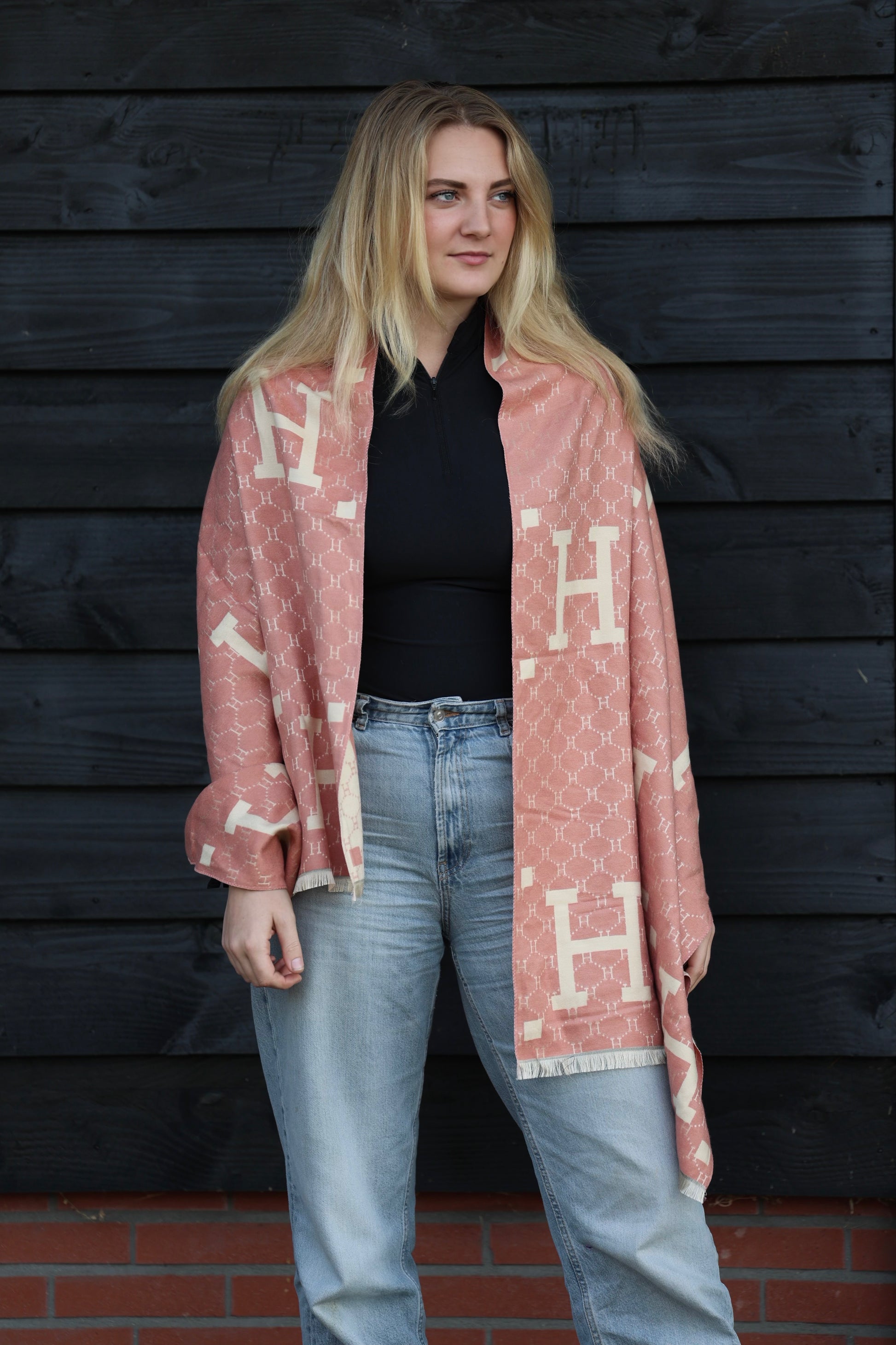 Horses and Lifestyl H Scarf Pink