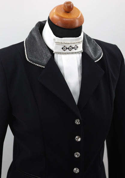LCN Swarovski design plastron Cartouche black