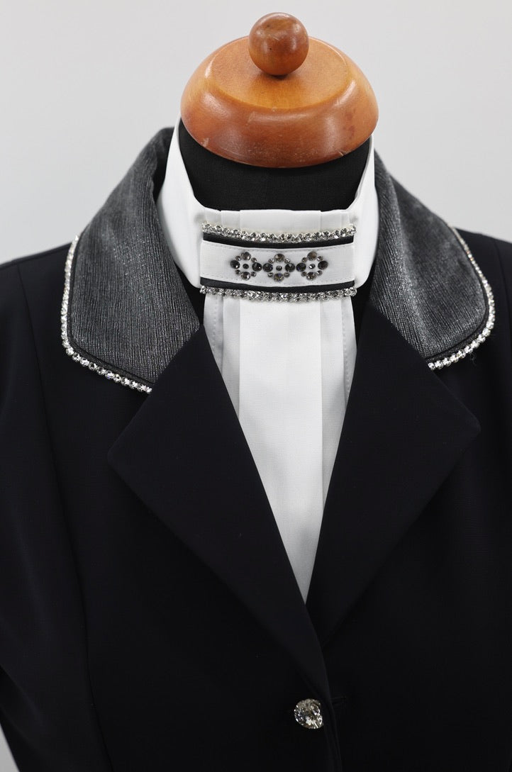 LCN Swarovski design plastron Cartouche Silver Night