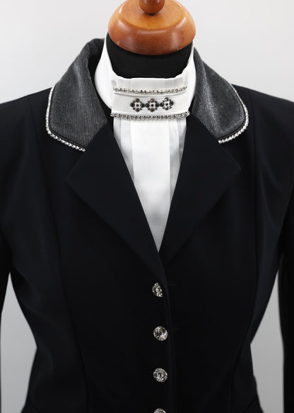 LCN Swarovski design plastron Cartouche black