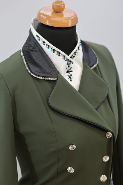 Lamantia Couture Frack Kaki Green Lurex