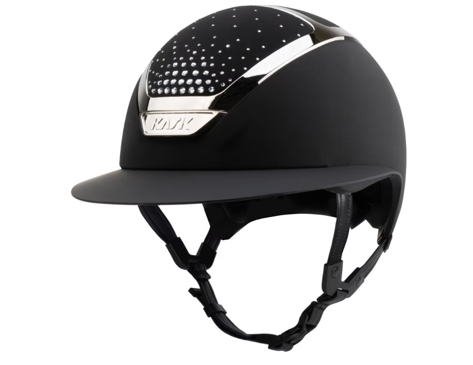 Kask Star Lady Chrome Zwart Crystals Passage