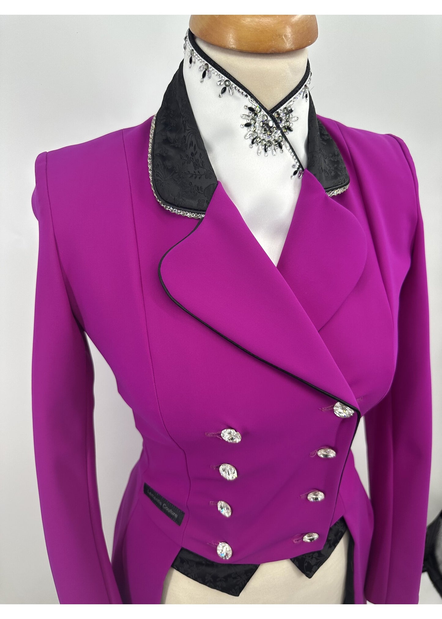 Lamantia Couture tailcoat raspberry diamond